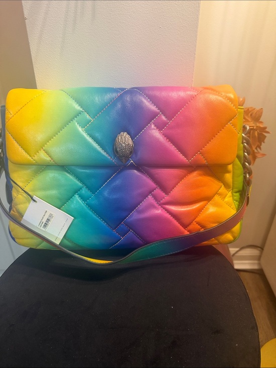 Kurt Geiger Quilted Rainbow Gradient Shoulder Bag - Multicolor